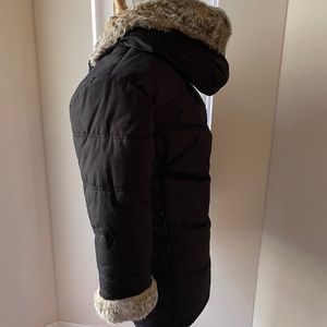 Big chill puffer black jacket girls-size 16(ladies xps )